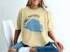 Light yellow t-shirt with Lake Monroe, Florida map graphic and compass details.