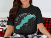Black t-shirt with Lake Marble Falls Texas graphic and compass rose.