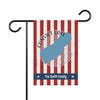 Garden flag with red and white stripes, featuring Convict Lake California and "The Smith Family".