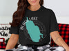 Black Lake New York graphic on black t-shirt with compass rose detail.