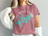 Lake Minnetonka Minnesota t-shirt with turquoise lake map and compass design.