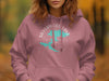 Rose hoodie with "Silverwood Lake California" text and map graphic.