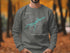 Dark gray sweatshirt with compass rose and "Hyco Lake North Carolina" text.