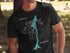 Black t-shirt with Bear Canyon Lake map and compass graphic.