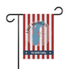 Garden flag with red and white stripes, Lake Michigan map, compass, and "The Smith Family".