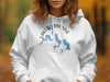 White hoodie with "Lake D'Arbonne Louisiana" map graphic and compass rose.