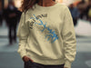 Tan sweatshirt with Lake Anna Virginia map and compass design.