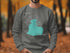 Gray sweatshirt with "Beautiful Lake St. Clair Michigan" text and map design.