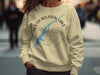 Light yellow sweatshirt with South Holston Lake Virginia map and compass graphic.