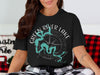 Black t-shirt with Green River Lake Kentucky graphic and compass design.