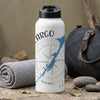 White water bottle with "Largo" text, compass rose, and map graphic.
