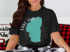 Black t-shirt with Lake Tahoe outline and "California" text.
