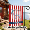 Garden flag with Pickwick Lake map and "The Smith Family" text.