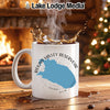 White mug with Round Valley Reservoir map and "New Jersey" text.