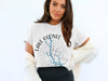 White t-shirt with Lake Oconee Georgia map and compass graphic.