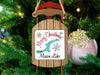 Sled ornament with "Merry Christmas from Mason Lake" text and snowflakes.