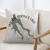 Pillow with Willow Springs Lake map, compass, and "ARIZONA" text.