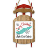 Wooden sled ornament with "Merry Christmas From Lake Erie Ontario" text.