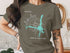 Olive green t-shirt with "Lake Lure North Carolina" and compass graphic.