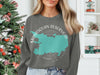 Dark grey sweatshirt with teal Manasquan Reservoir map graphic and "New Jersey" text.