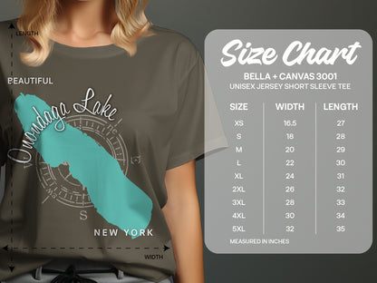 Onondaga Lake Map Design T-Shirt or Sweatshirt