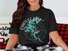 Black t-shirt with Chatuge Lake map and compass design.