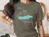 Donner Lake California t-shirt with compass graphic.