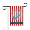 Garden flag with red and white stripes, Reelfoot Lake map, and "The Smith Family" text.