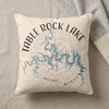 Cream pillow with blue lake map and "TABLE ROCK LAKE MISSOURI" text.