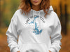White hoodie with "Lake Wappapello Missouri" text and lake map graphic.