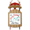 Sled ornament with "Merry Christmas FROM Lake Rabun" text and map graphic.