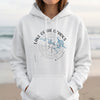 White hoodie with Lake of the Ozarks compass and map design in Missouri.