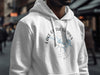 White hoodie with "Lake of the Ozarks Missouri" map and compass graphic.
