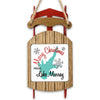Sled ornament with "Merry Christmas from Lake Murray" text and teal map silhouette.