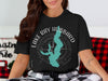 Black t-shirt with Lake Ray Hubbard Texas map and compass design.