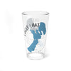 Clear pint glass with "Eagle Lake California" and a blue map graphic.