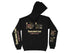 Black hoodie with "Candlewood Lake Connecticut" text and nautical graphics.
