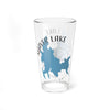 Glass featuring blue Shaver Lake outline and "Shaver Lake California" text.
