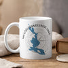 White mug with "Mooselookmeguntic Lake Maine" and map graphic.