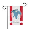 Garden flag with Lake Huron map, Ontario text, and "The Smith Family".