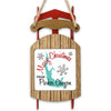 Sled ornament with "Merry Christmas FROM Parker Canyon" and a teal map outline.