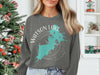 Gray sweatshirt with Watson Lake Arizona graphic and compass detail.