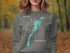 Gray sweatshirt with a teal compass and "Banks Lake WASHINGTON" design.