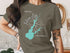 Folsom Lake California map on a gray t-shirt with compass rose graphic.
