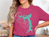 Pink t-shirt with Lake Lotawana, Missouri map and compass rose graphic.