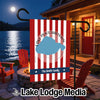 Garden flag featuring Lake Pontchartrain, Louisiana, with "The Smith Family" personalization.