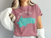 Walden Pond, Massachusetts map design on pink t-shirt with compass rose.
