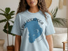 Light blue t-shirt with Lake Istokpoga Florida map graphic and compass detail.