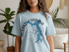 Light blue t-shirt with Lake of the Ozarks map graphic and compass rose.