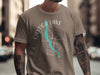 Brown t-shirt with Cayuga Lake map and compass graphic, including "New York".